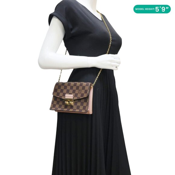 Louis Vuitton  Croisette Damier Ebene Wallet On Chain Brown - Picture 2 of 12